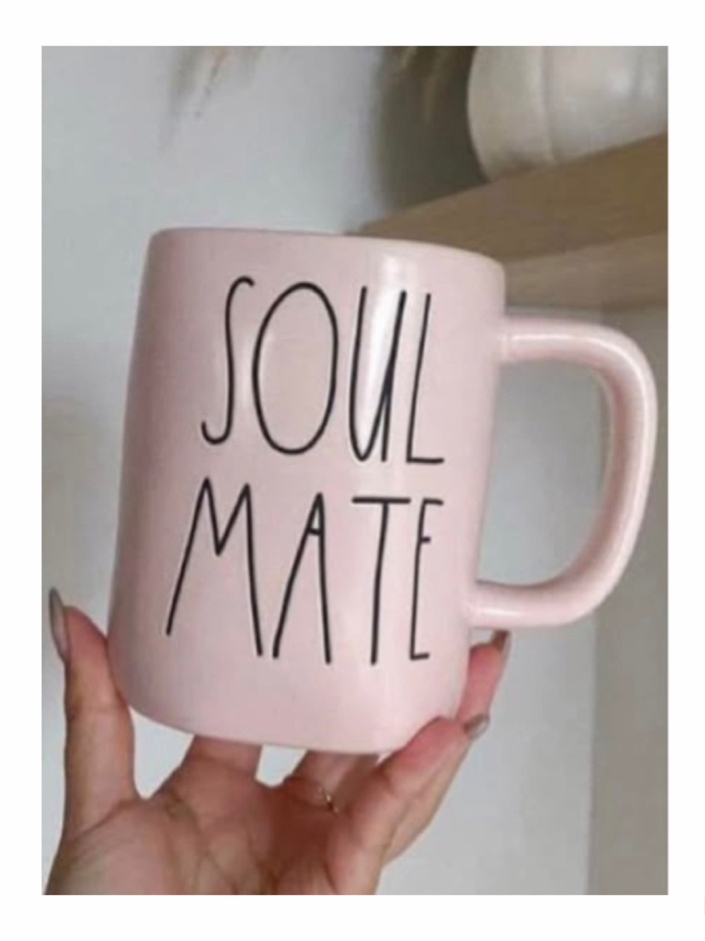 NEW Rae Dunn Soul Mate Mug Light Pink